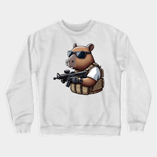 tactical capybara Crewneck Sweatshirt